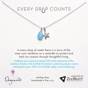 Dogeared Every Drop Surfrider Counts 18" Necklace
